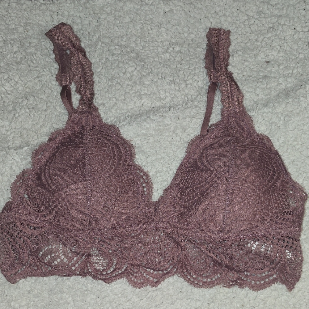 Grace & Lace Delicate Lace Bralette in Dusty Rose